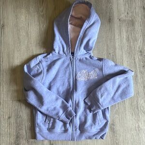 O'Neill Blue Zip-Up Hoodie with Ribbed Cuffs